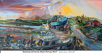 Summer at Fox Isl.-Port au   Port, Oil on Canvas